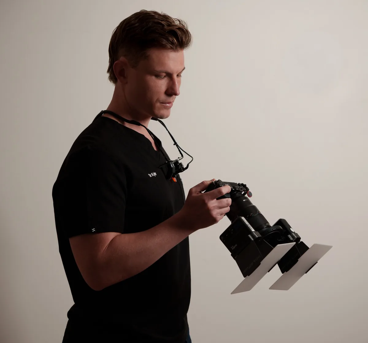 Dr Kyle Brasher with his clinical photography camera