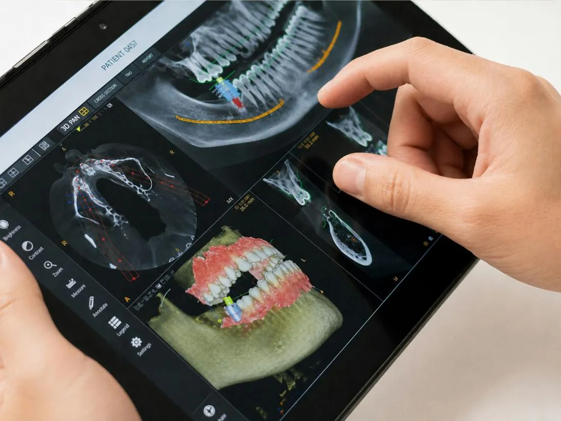 Digital treatment planning on a tablet